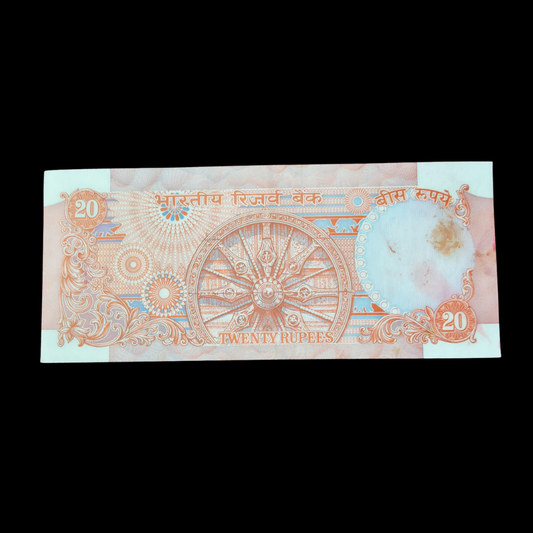 Rs 20 Note Konark Wheel Serial 426786 Semi Fancy Note RN Malhotra