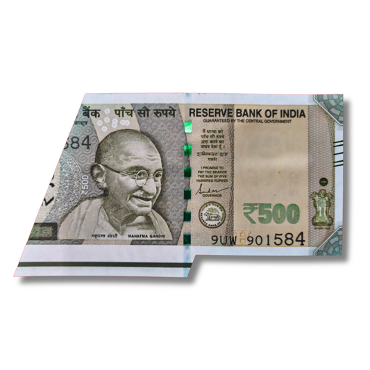 Rs 500 new pattern error misprint unc condition