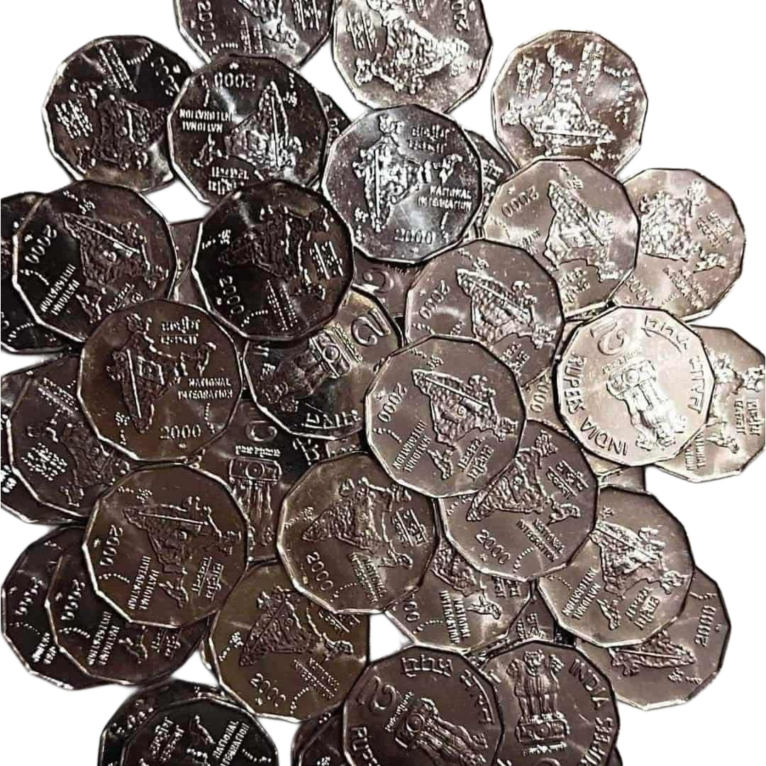 Rs 2 National integration Copper Nickel 2000 Mint Ultra BUNC 100 PC's