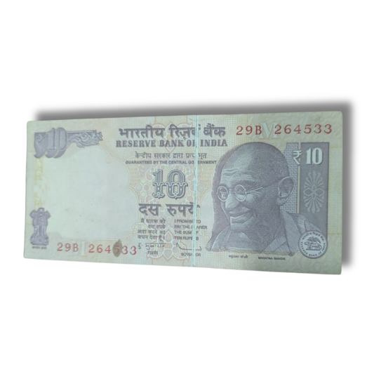 Rs 20 Error Note no Thread 264533 – Collectible items