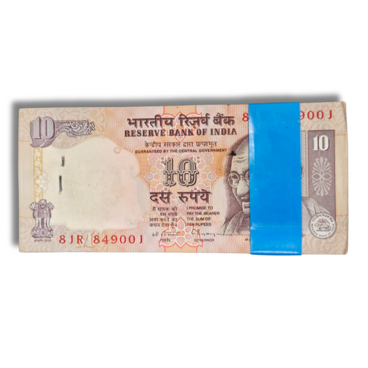 Rs. 10 Note Old Packet Governor C. RangRajan 100 note Fresh Packet M.K Gandhi