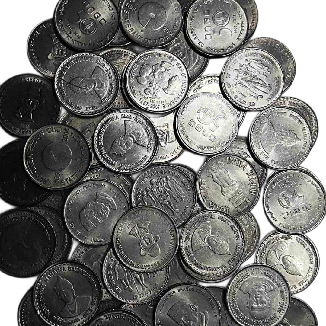 Rs 5 Nickel Commemorative Coin Multi Variety Top Condition qty 50 PC's