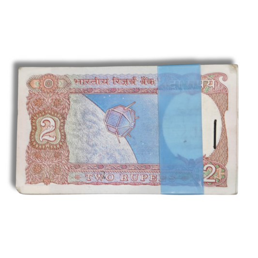 Rs 2 Note Packet Satellite  Fresh Note Packet 100 Notes R.N Malhotra