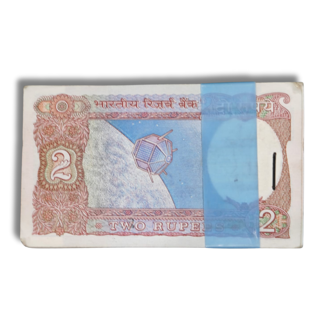 Rs 2 Note Packet Satellite  Fresh Note Packet 100 Notes R.N Malhotra