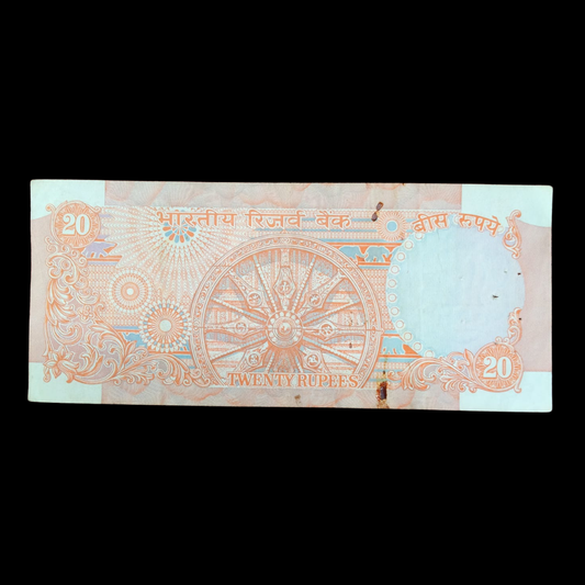Rs 20 Note Konark Wheel Serial 300003 Semi Fancy Note RN Malhotra