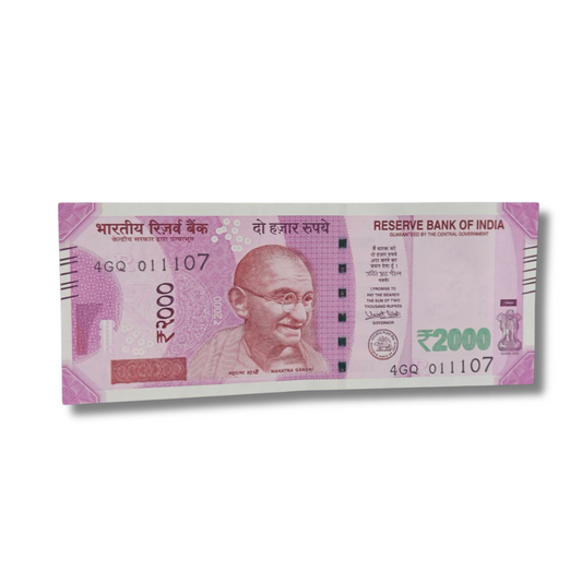 Rs 2000 Birthday and anniversary 01.11.07 governor urjit patel excellent condition