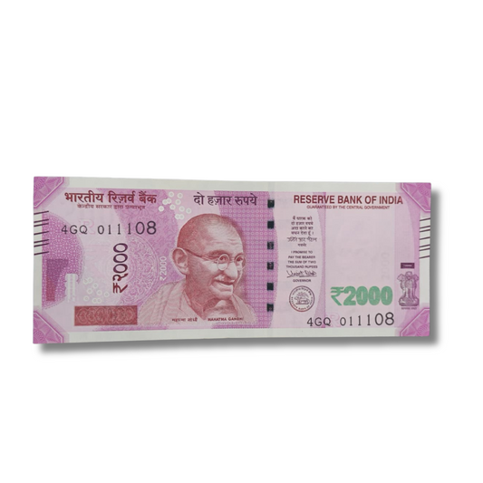 Rs 2000 Birthday and anniversary 01.11.08 governor urjit patel excellent condition