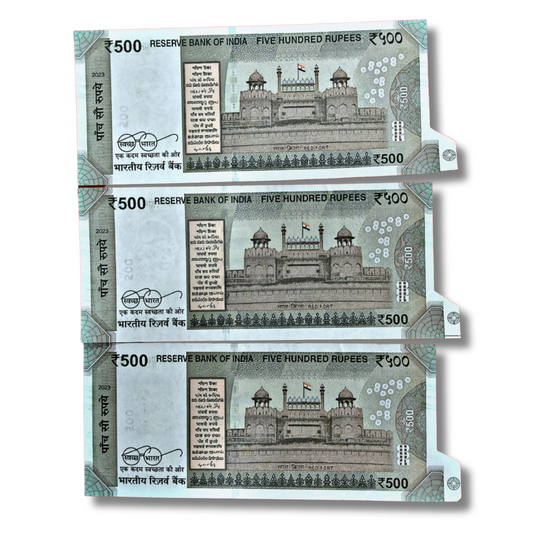 Rs 500 Indian Bank Note – Extra Paper Error Below Right Side