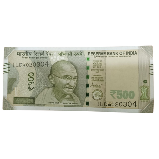 Rs 500 Star Birthday Plus Ladder 02.03.04 Governor Shaktikant Das UNC Condition