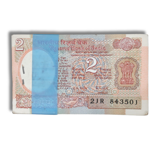 Rs 2 Note Packet Satellite  Fresh Note Packet 100 Notes R.N Malhotra