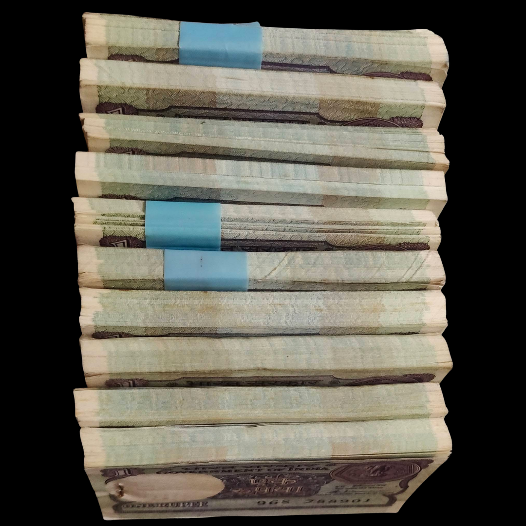 Rs 1 Small Coin 10 packet All Rare Governor Serial 10 Packat Rare 1000 Note