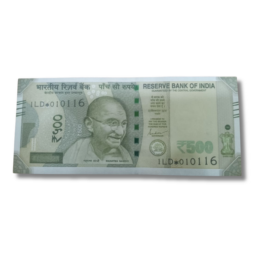 Rs 500 Star Birthday 01.01.16 Governor Shaktikant Das UNC Condition