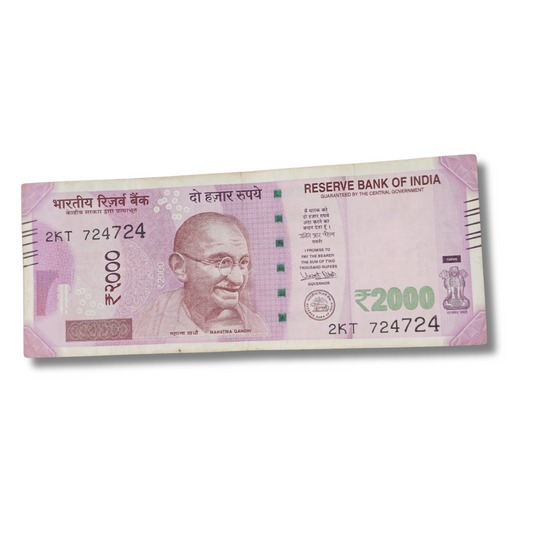 Rs 2000 new 724724 doubling super number governor urjit patel excellent condition
