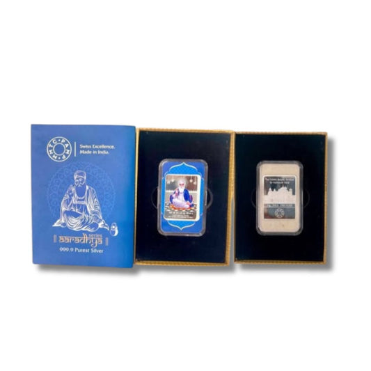 Shri Guru Nanak Dev Ji 20g Silver Souvenir | Pure Silver Collectible in Box