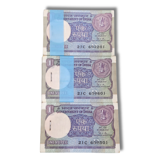Rs 1 Note Old Fresh Packet 3 same packet 1989 year Gopi k Arora