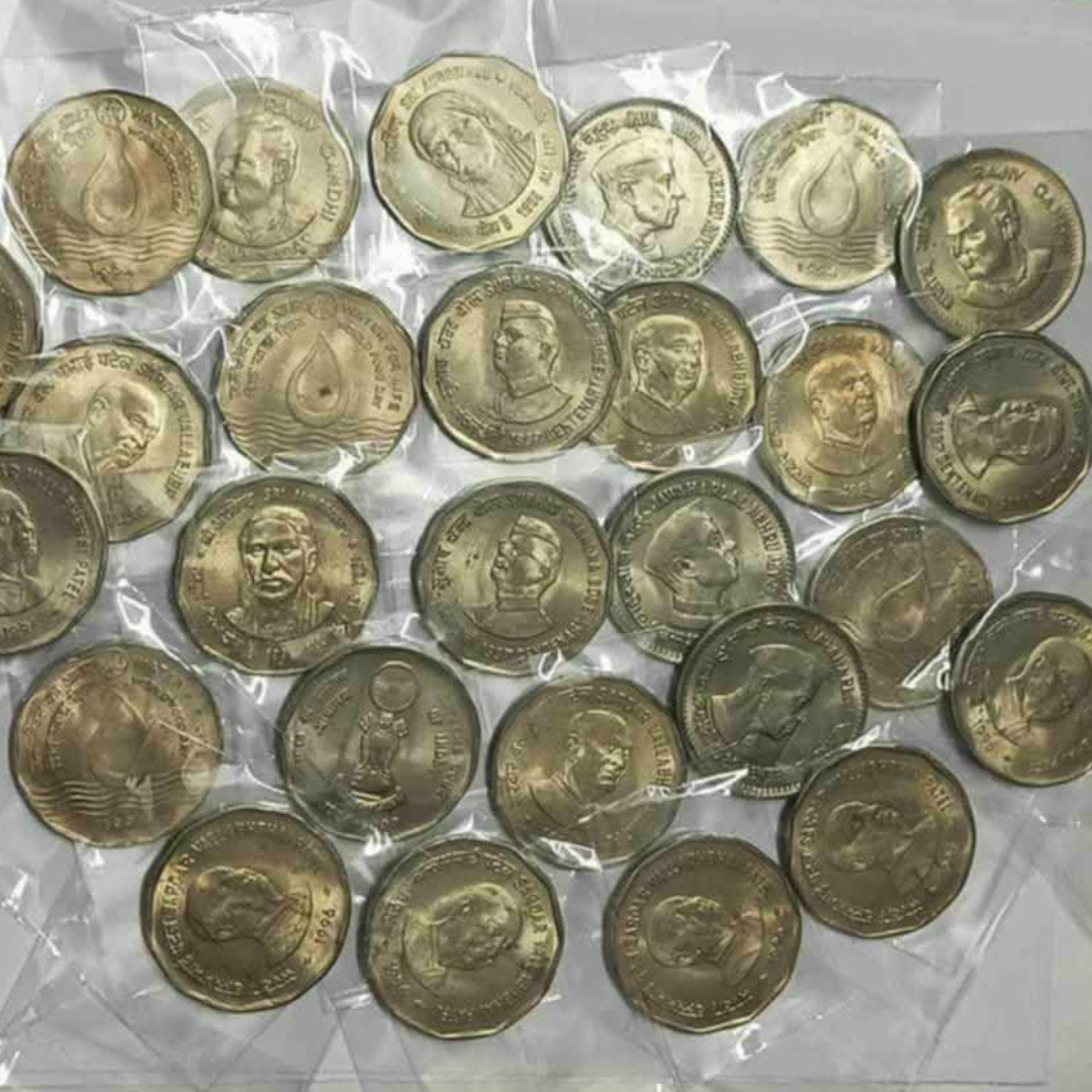 Rs 2 Coin Multi Variety Copper Nickel qty 25 PC's Rare Item
