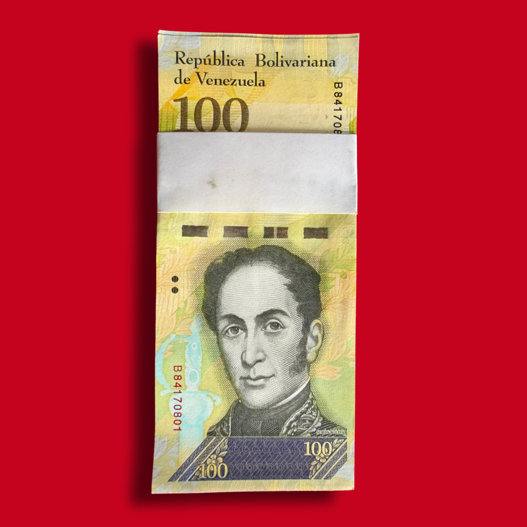 Venezuela 100 Bolivares Serial UNC (100 Note) packet Lowest Price - Collection Bazzar