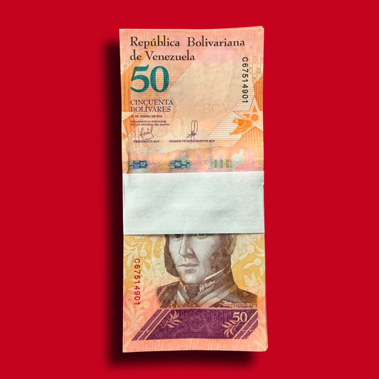Venezuela 50 Bolívares Packet UNC Cincuenta Bolivares - Collection Bazzar