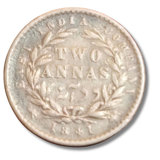 1841 2 Anna Coin – Victoria Queen | Buy British India Copper Coin Online