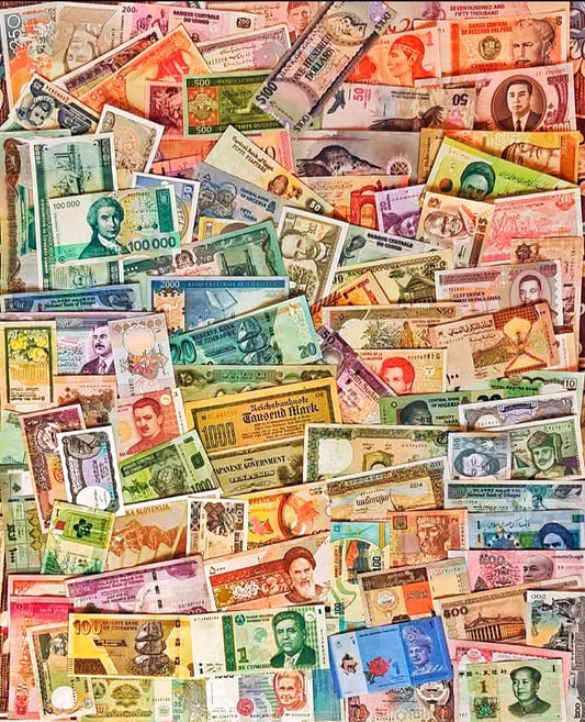 WORLD CURRENCY OF 100 DIFFERENT CURRENCY COLLECTIBLE - Collection Bazzar