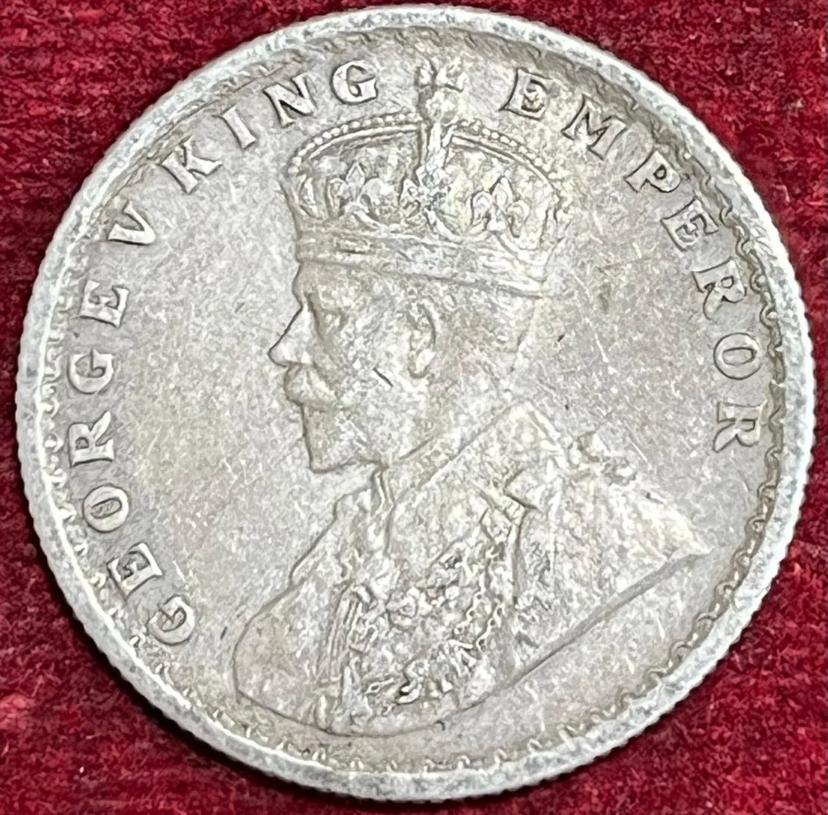 Half Rupee Silver Coin 1936 George V King Emperor Rare Item