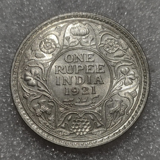 Rs 1 Coin 1921 One Rupee  George V King Emperor Good Condition As Per Image