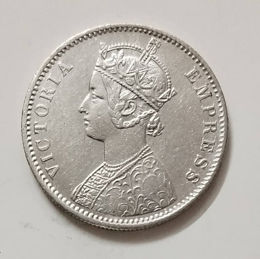 Rs 1 Coin One Rupee 1887 Queen Victoria Empress Good Condition As Per Image