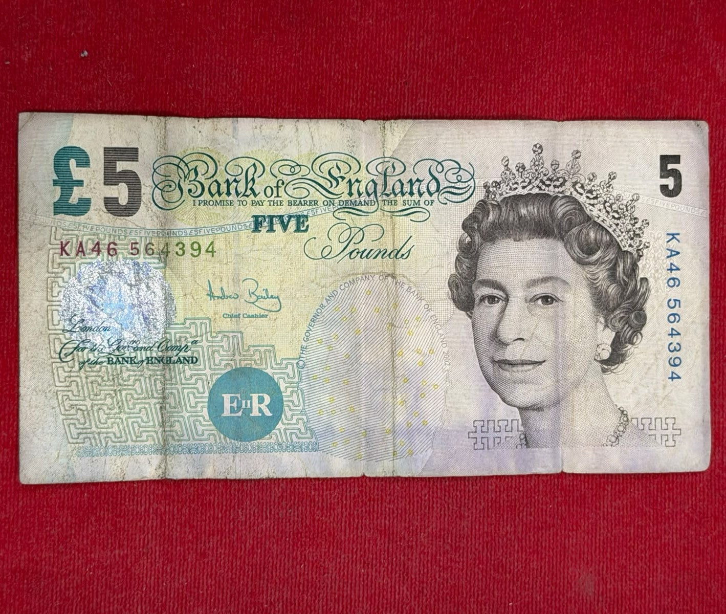 5 Pounds - Elizabeth II Bank of England Used Condition