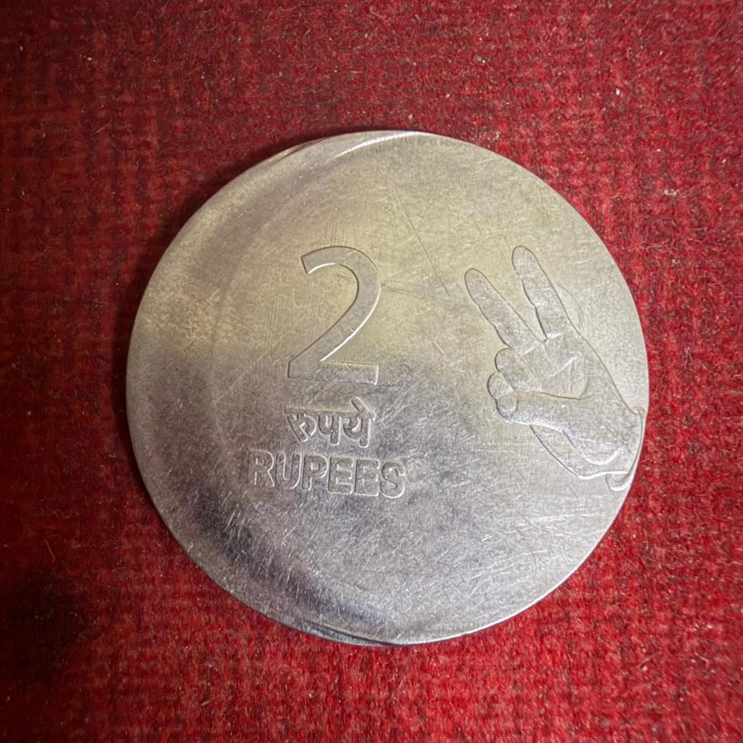 Rs 2 Coin Error & Misprint Shifted Printing Error 2008 Rare
