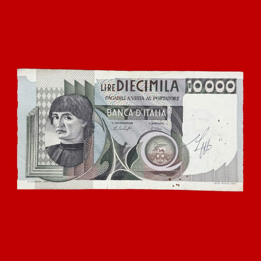 Italy 10,000 Lire 1976 Banca d Italia Rare Collectible