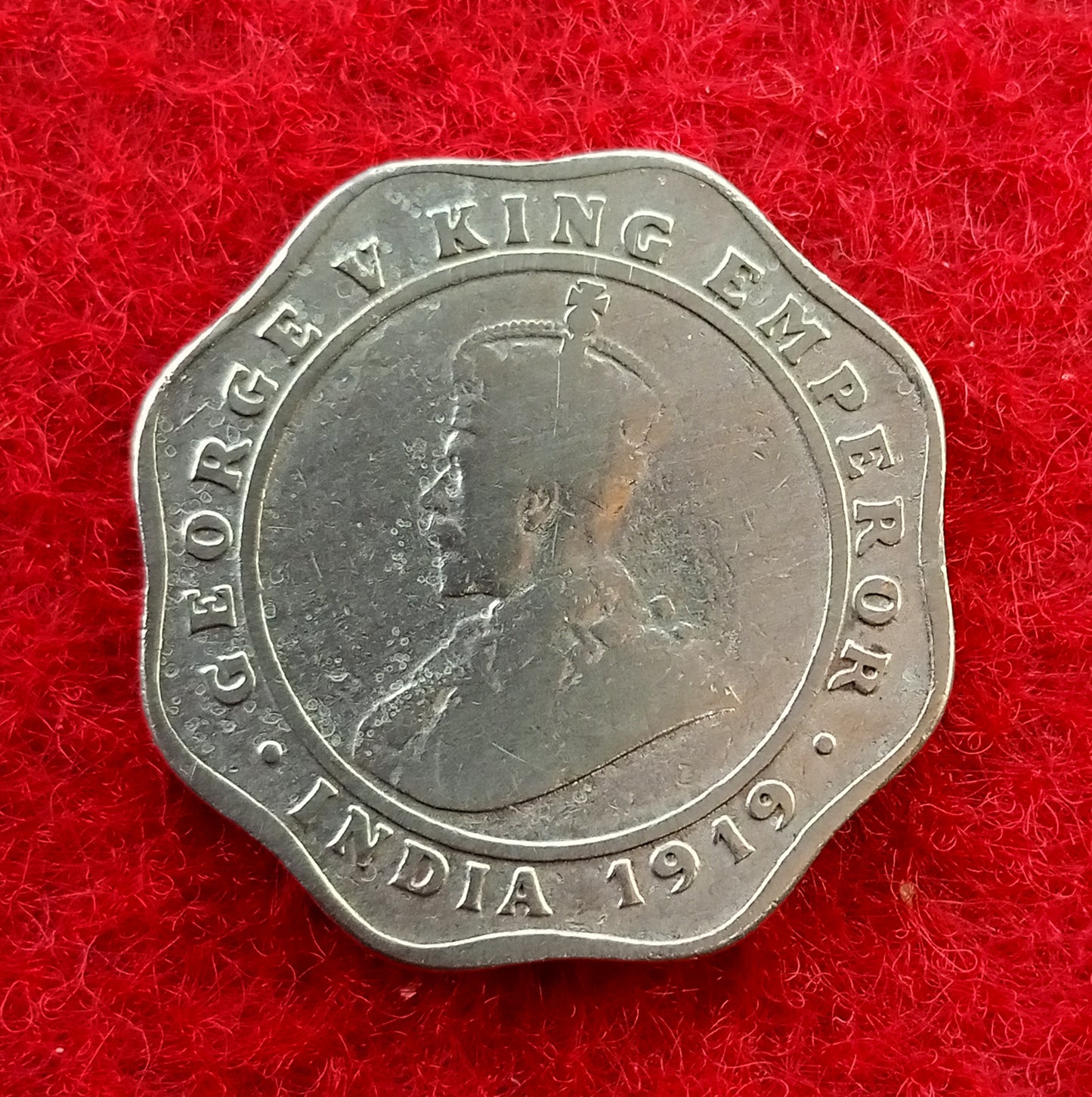 4 Annas - George V King Emperor 1919 Coin British - India