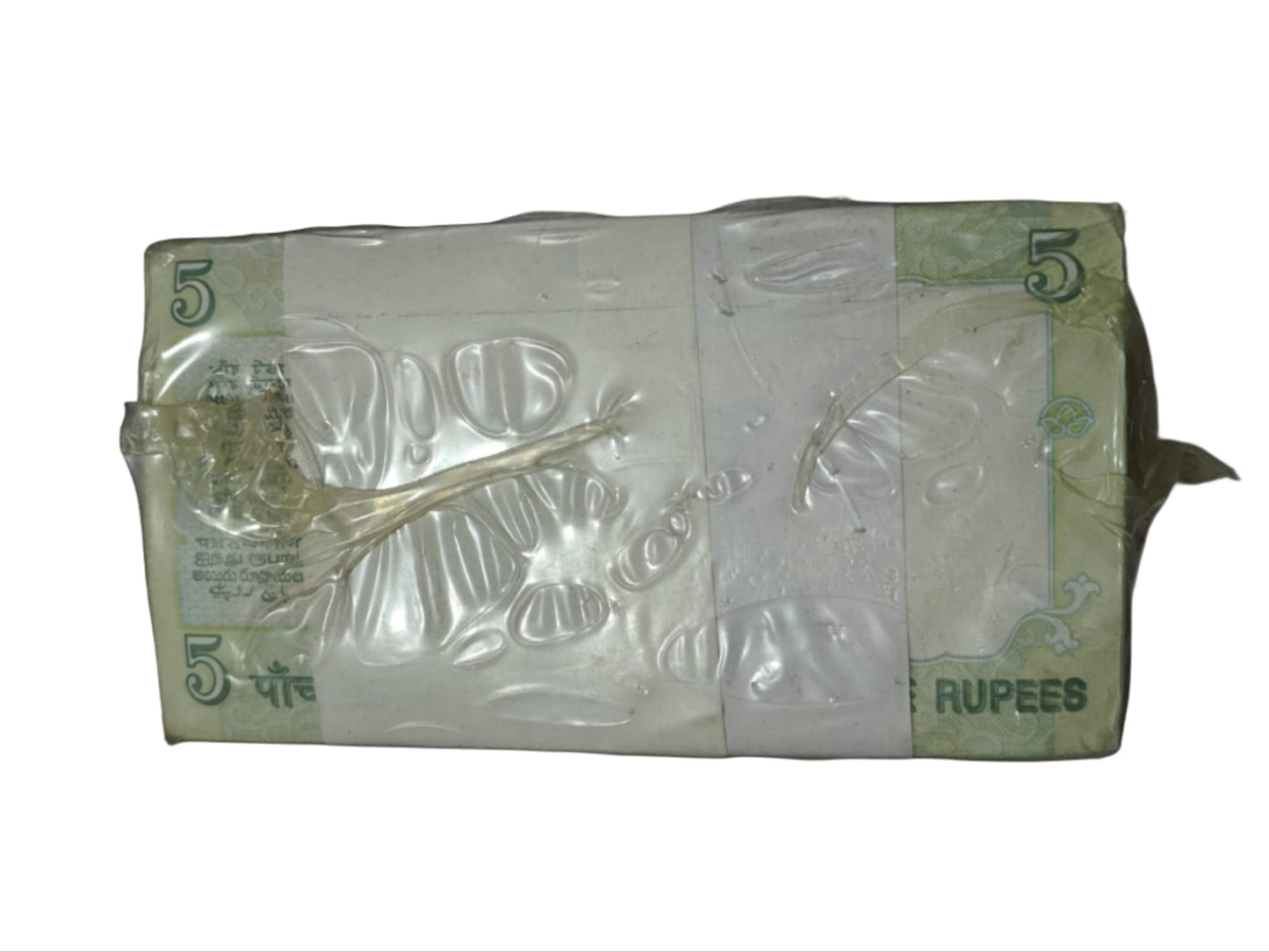 Rs 5 Rim Packet 136001 | Old RBI Issue 1000 UNC Notes (10 Bundles of 100 Each)
