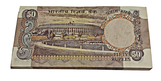 Rs 50 Old Note Packet 716101 | R.N. Malhotra Signed RBI Issue 100 UNC Notes
