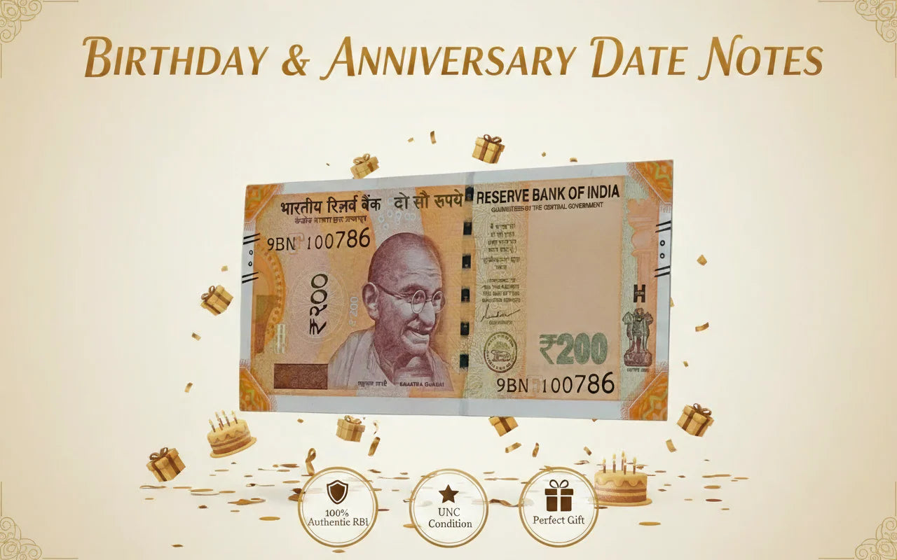 Birthday & Anniversary Date Serial Number Currency Note – Rare Collectible Gift