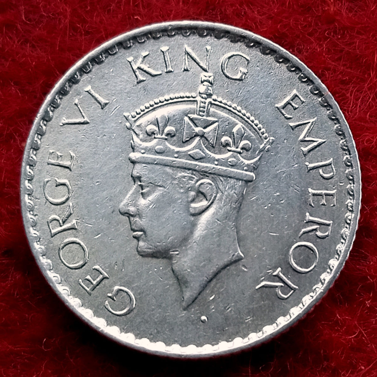 Quarter Rupee 1/4 Silver Coin 1940 George VI King Emperor Rare