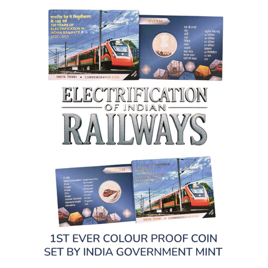 100 Years of Electrification in Indian Railways Proof Set 2025 very demanding set - Collection Bazzar