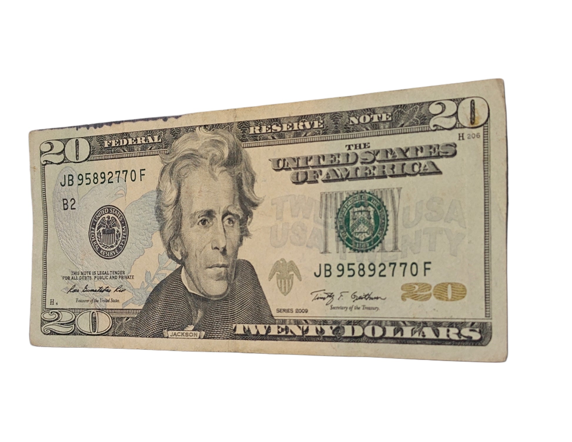 20 Dollar United States of America Note | Rare Collectible | As Per Image - Collection Bazzar
