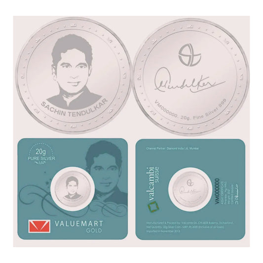 Sachin tendulkar swiss silver coin rare collectible - Collection Bazzar