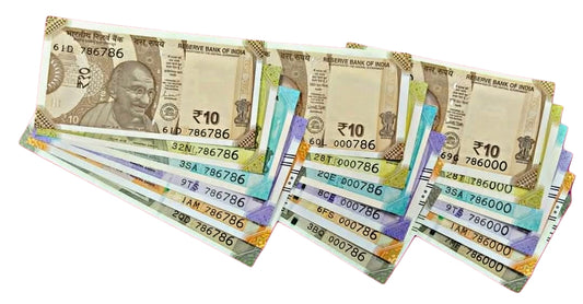 Rs 10.20.50.100.200.500 all complete set 000786.786000.786786 extremely collectible - Collection Bazzar