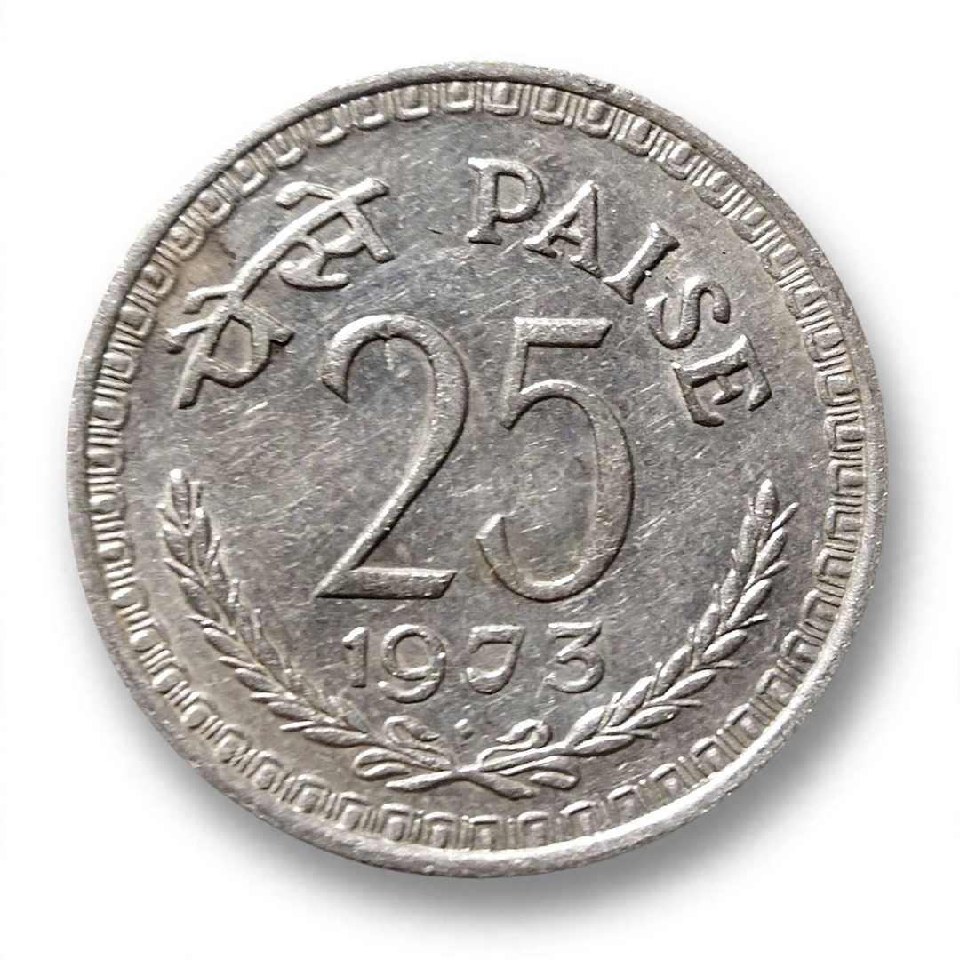 25 Paise 1973 Given Any Mint Old Coins India Collection