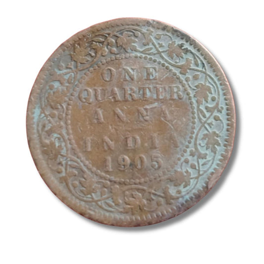 1905 1/4 Anna Coin – Edward VII King Emperor | Buy British India Coin Online
