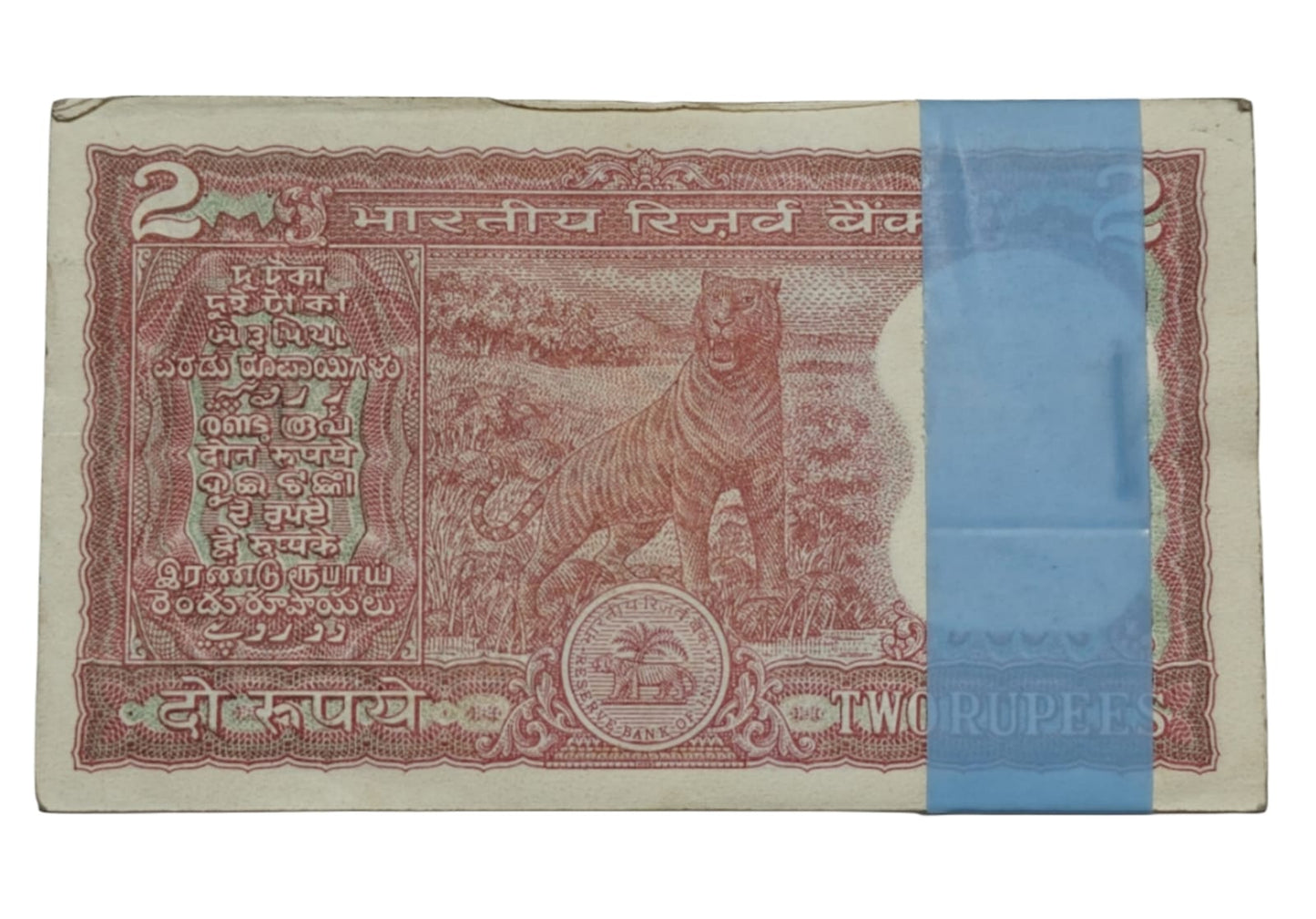 Rs 2 Tiger Note Packet 384901 Serial | RBI Old Issue 100 UNC Notes