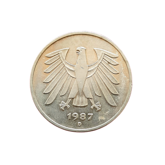 Germany 5 Deutsche Mark Token – 1987 Rare Vintage Collectible