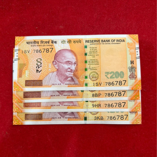 Rs 200 Note Starting 786 Holy Bismillah Number Each Note Price Mention