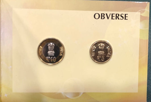 Shri Mata Vaishno Devi commemorative coin set ₹5 and ₹10 in UNC condition official mint pack religious collectible India