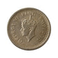 1944 One Rupee British India silver coin featuring George VI portrait and floral wreath reverse design.