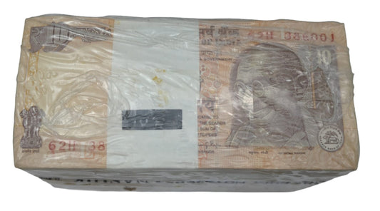 Rare ₹10 Gandhi Series RIM Issue Note with serial number 386001 collectible currency