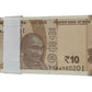 Rare ₹10 star note packet with serial number 985201✱, RBI replacement issue 100 UNC notes full bundle