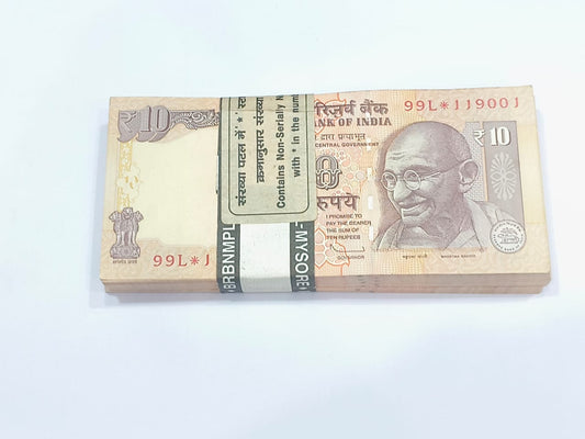 Rare ₹100 star note packet signed by D. Subbarao, containing 100 UNC notes full bundle
