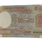 Rare ₹2 satellite note packet with serial number 606501, RBI old issue 100 UNC notes full bundle